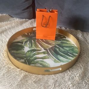 Large palm flower design tray